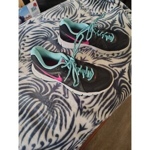 Nike Dart 10 Womens Running Shoes Black Teal Pink 580402-019 Size 8.5
